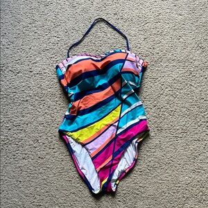 Trina Turk Multicolor Halter One Piece Swimsuit